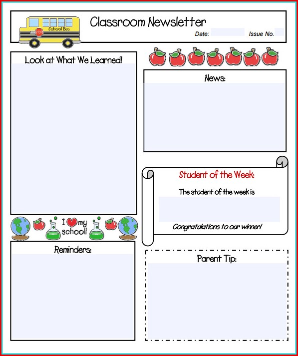 Free Classroom Newsletter Templates For Microsoft Word Free Classroom Newsletter Templates For Microsoft Word