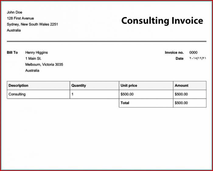 Free Invoice Format In Word Free Invoice Format In Word