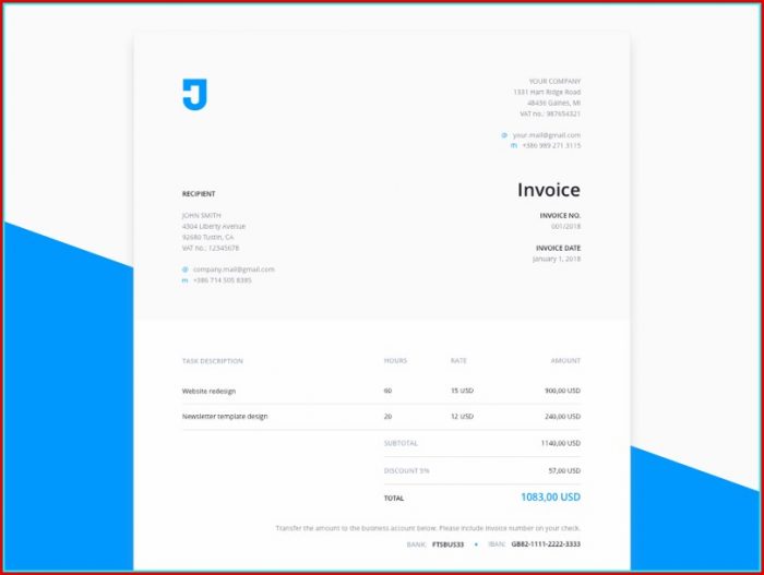 Free Invoice Template App Free Invoice Template App