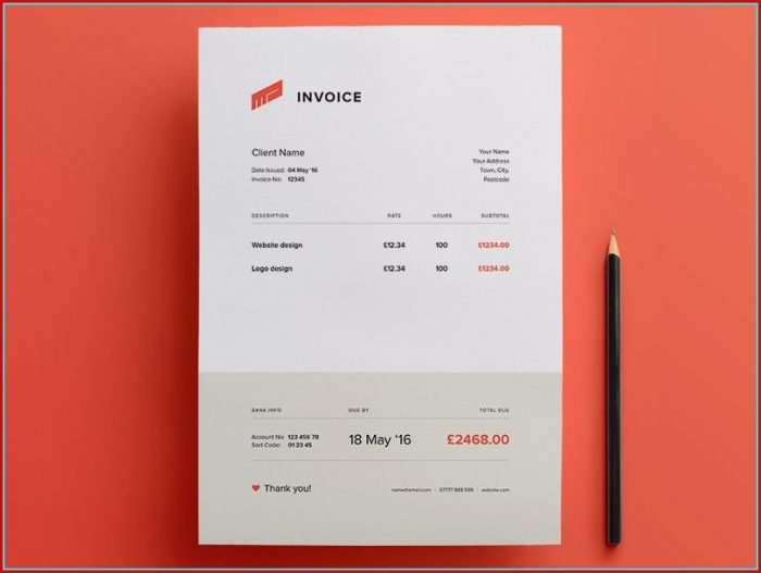 Free Invoice Template Design Free Invoice Template Design
