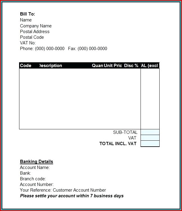 Free Invoice Template Download Pdf Free Invoice Template Download Pdf