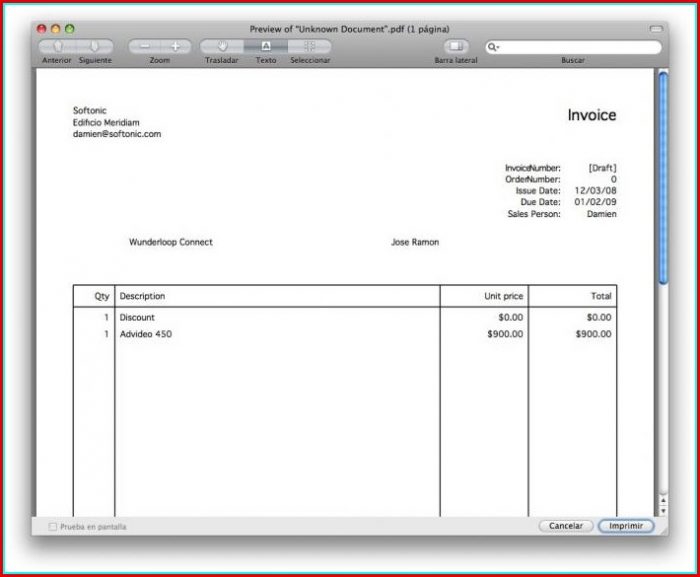 Free Invoice Template Mac Free Invoice Template Mac