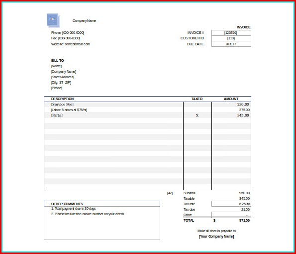 Free Invoice Templates Download Free Invoice Templates Download