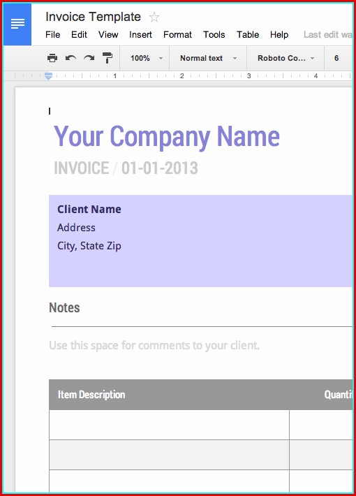 Free Invoice Templates Google Docs Free Invoice Templates Google Docs