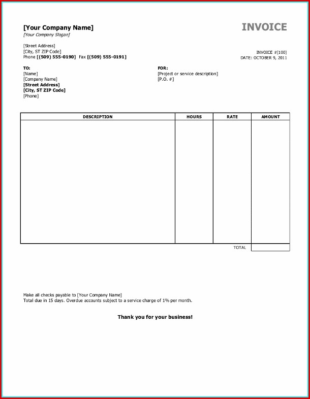 Free Invoice Templates In Word Free Invoice Templates In Word