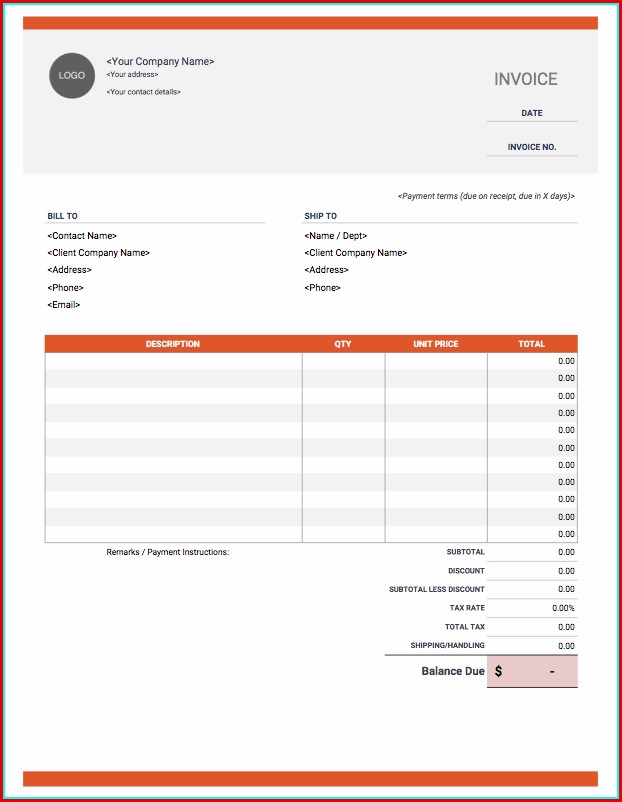 Free Invoice Templates To Download Free Invoice Templates To Download