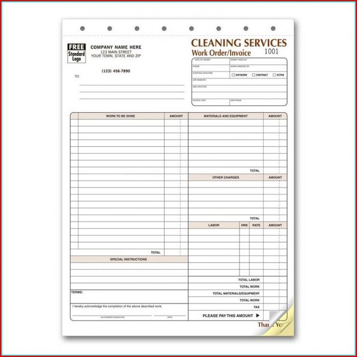 Free Janitorial Invoice Templates Free Janitorial Invoice Templates