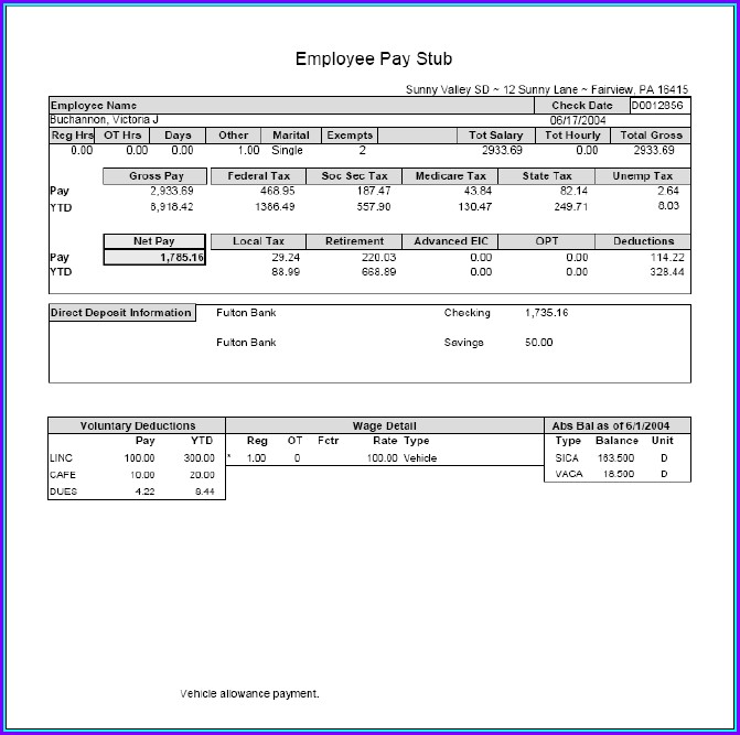 Pay Stub Template Ontario Excel Templates 1 Resume Examples