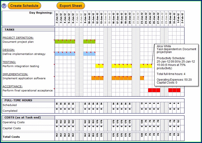 Gantt Chart Template Word Free Download