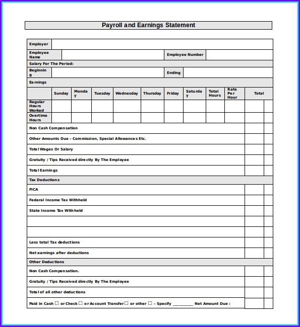 Pay Stub Template Microsoft Excel Pay Stub Template Microsoft Excel