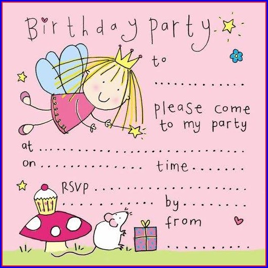 Birthday Party Invitation Card Template Free Download