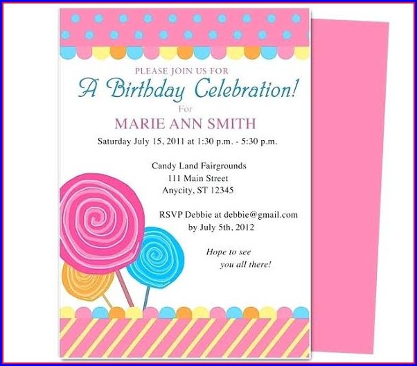 Birthday Party Invitation Card Template Free Birthday Party Invitation Card Template Free