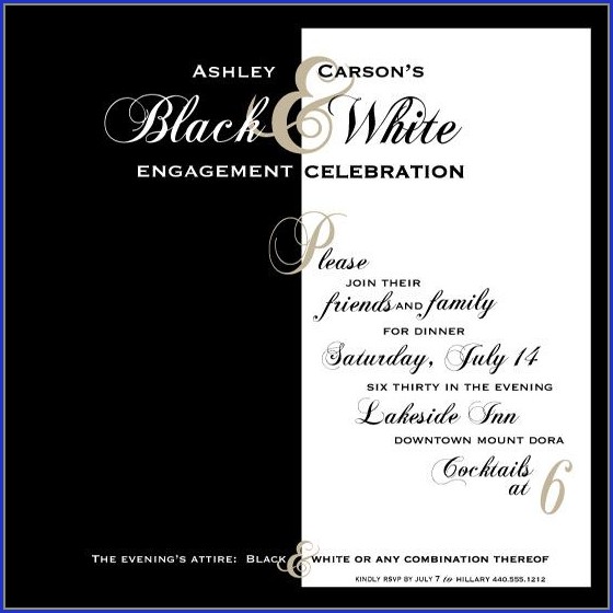 Black And White Party Invitation Template Black And White Party Invitation Template