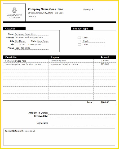 Cash Invoice Receipt Template Cash Invoice Receipt Template