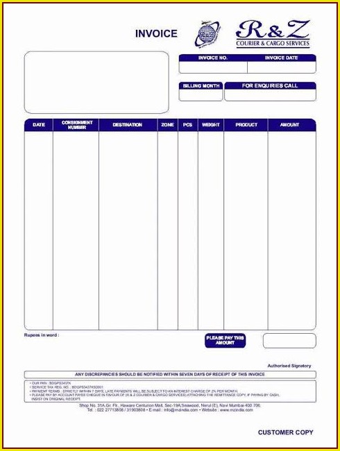 Cash Invoice Template Doc Cash Invoice Template Doc