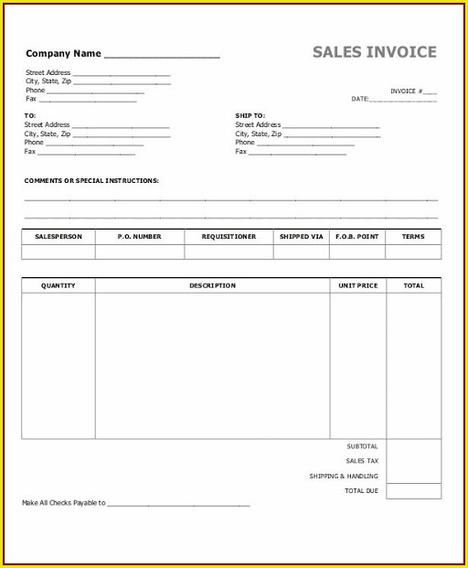 Cash Invoice Template Word Cash Invoice Template Word