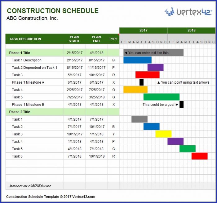 Construction Project Excel Template Construction Project Excel Template