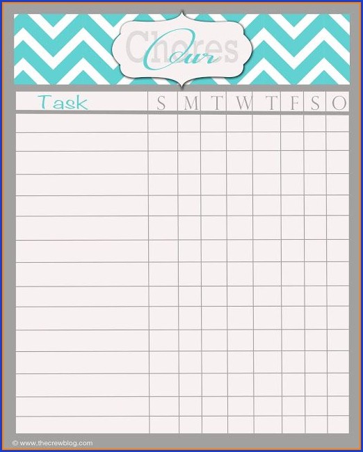 Customizable Chore Chart Template For Kids Customizable Chore Chart Template For Kids