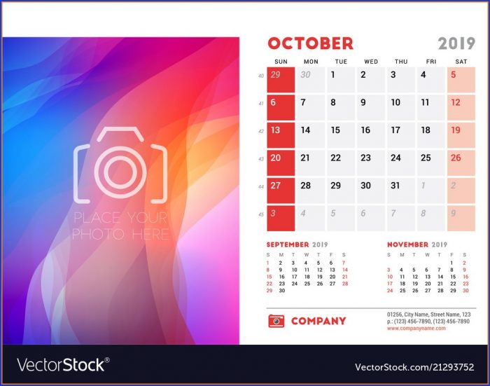Desk Calendar Design Template Desk Calendar Design Template