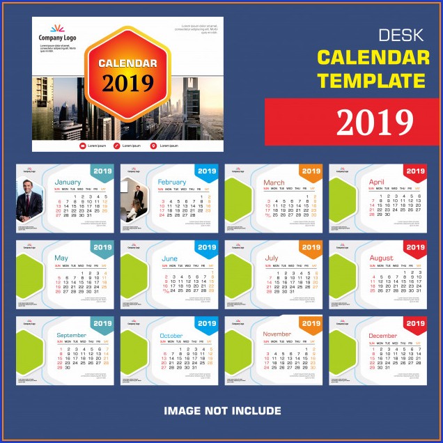 Desk Calendar Template 2019 Desk Calendar Template 2019