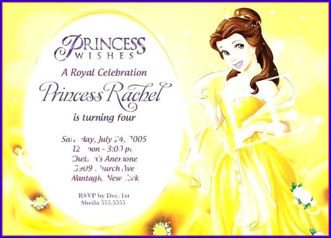 Disney Princess Birthday Invitation Templates Free Disney Princess Birthday Invitation Templates Free