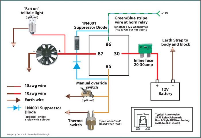 Electric Fan Wiring Diagram With Relay Electric Fan Wiring Diagram With Relay