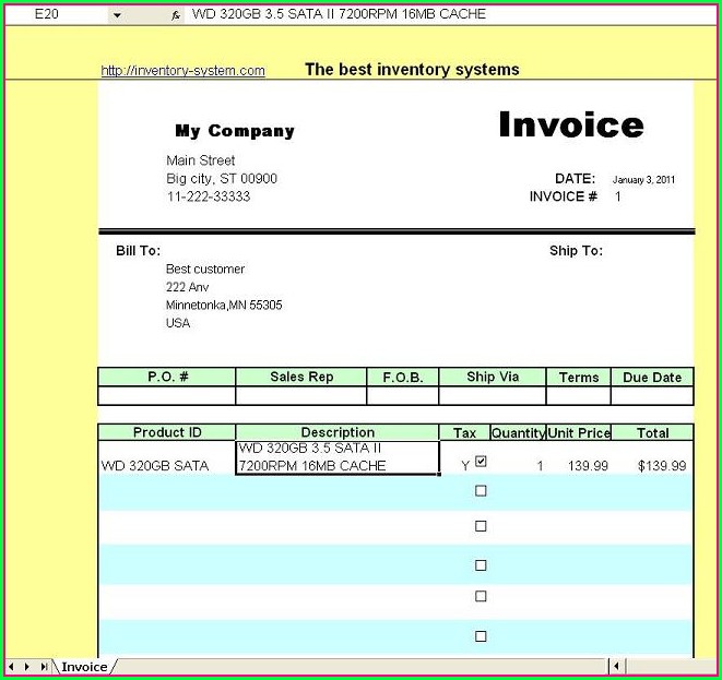 Excel Invoice Template With Database Free Download Excel Invoice Template With Database Free Download