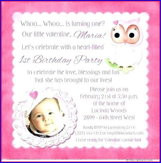 First Birthday Card Template For Baby Girl First Birthday Card Template For Baby Girl