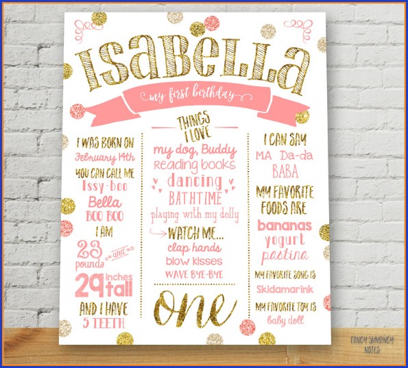 First Birthday Poster Template Free First Birthday Poster Template Free
