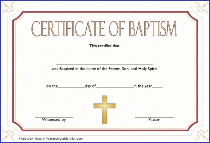 Free Baptism Certificate Template Word Free Baptism Certificate Template Word