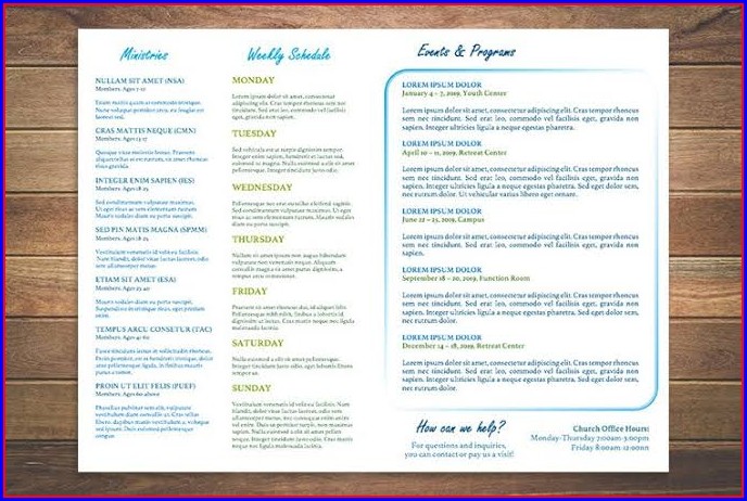 Free Blank Church Bulletin Templates Free Blank Church Bulletin Templates