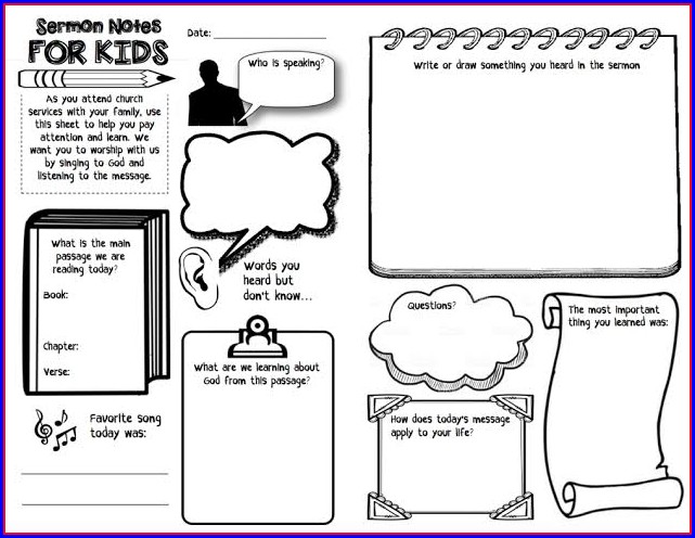 Free Children's Church Bulletin Templates Free Children's Church Bulletin Templates