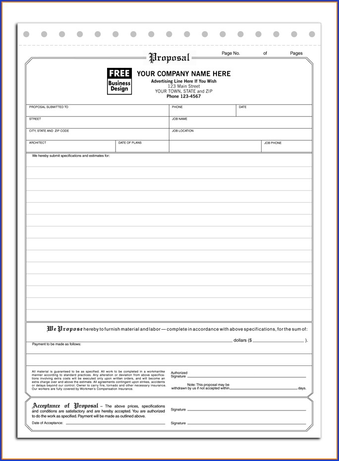 Free Hvac Bid Proposal Template Free Hvac Bid Proposal Template