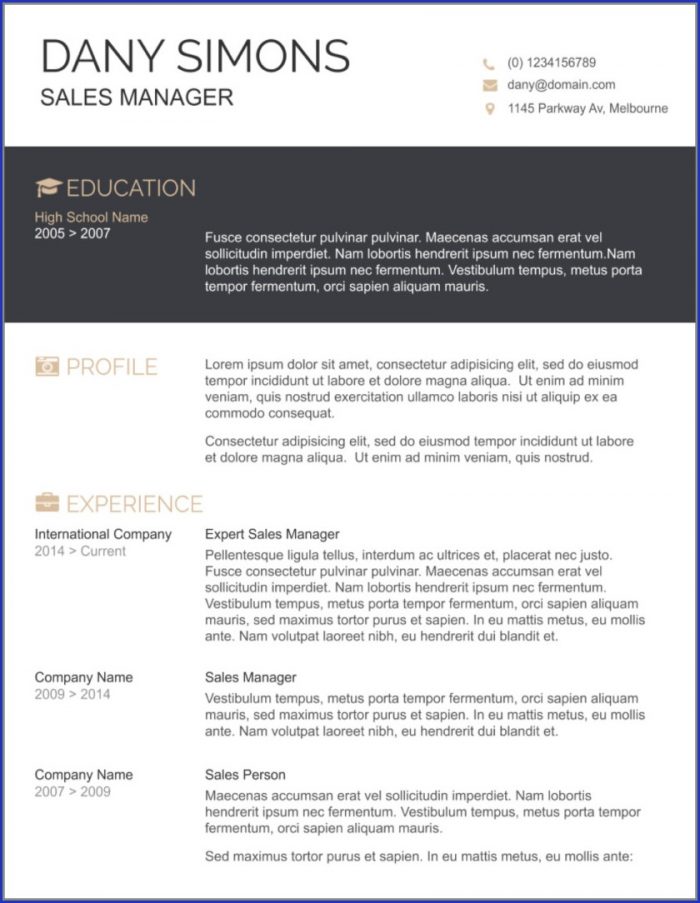 Free Microsoft Resume Templates 2019 Free Microsoft Resume Templates 2019