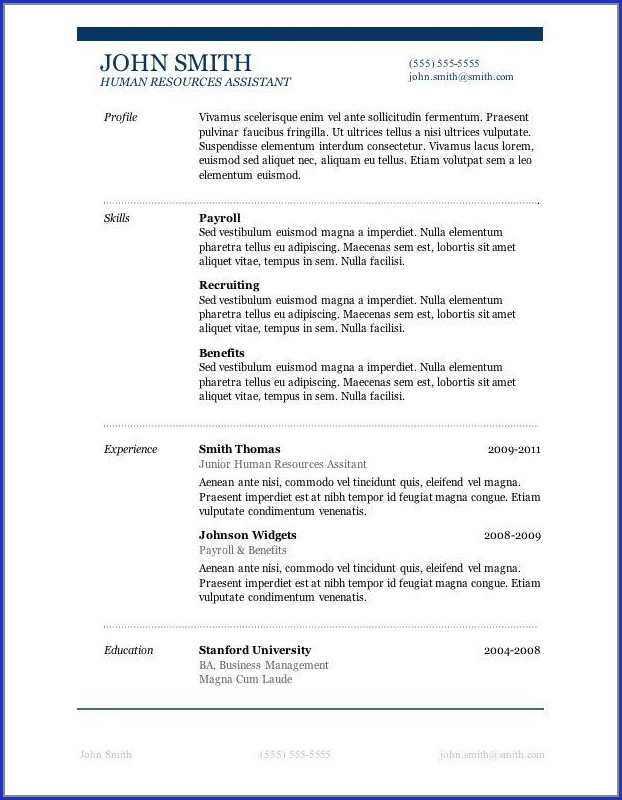 Free Microsoft Resume Templates Downloads Free Microsoft Resume Templates Downloads