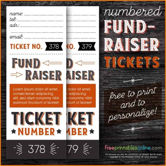 Fundraising Ticket Template Fundraising Ticket Template
