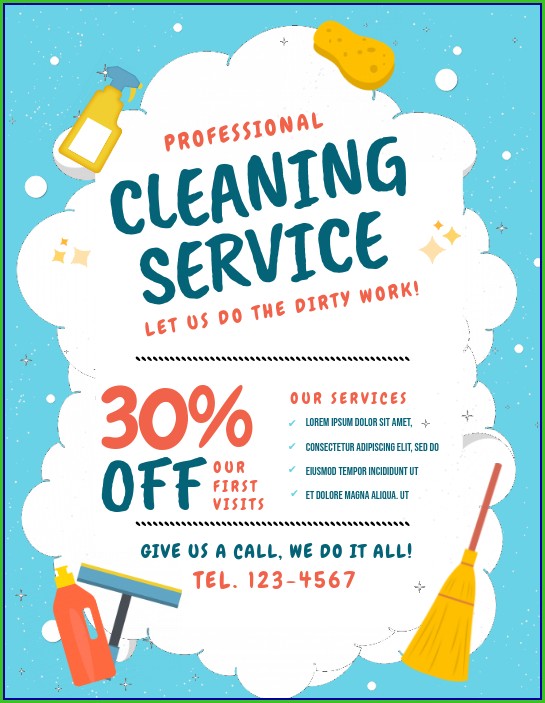 Home Cleaning Flyers Templates Home Cleaning Flyers Templates