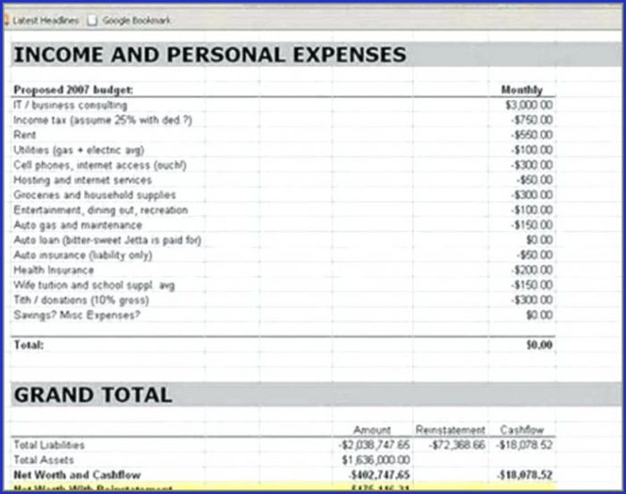 Income And Expense Template For Small Business Income And Expense Template For Small Business