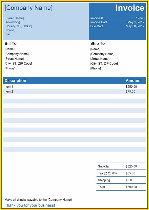 Invoice Template Docx Free Download Invoice Template Docx Free Download