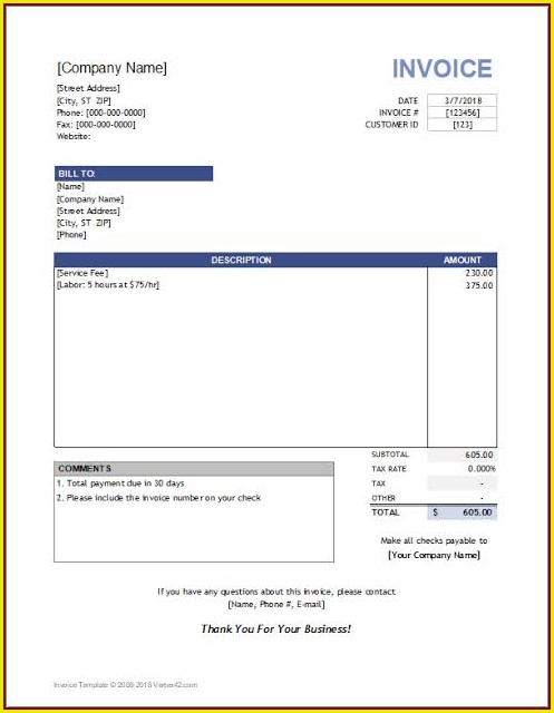 Invoice Template Docx India Invoice Template Docx India