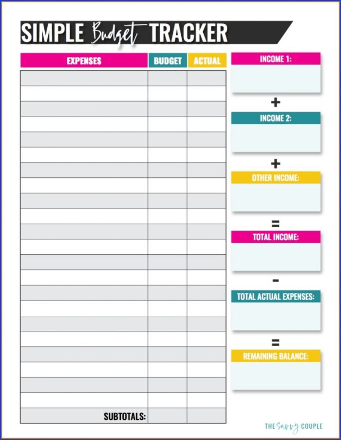 Monthly Household Budget Template Free Printable Monthly Household Budget Template Free Printable