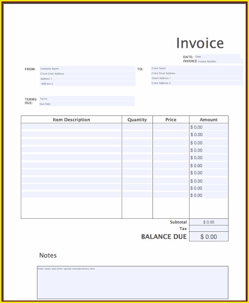 Printable Blank Invoice Template Pdf Printable Blank Invoice Template Pdf