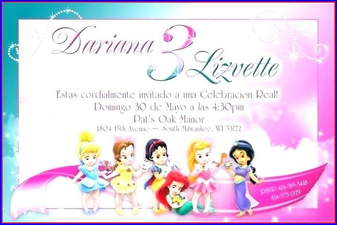 Printable Disney Princess Invitation Template Printable Disney Princess Invitation Template