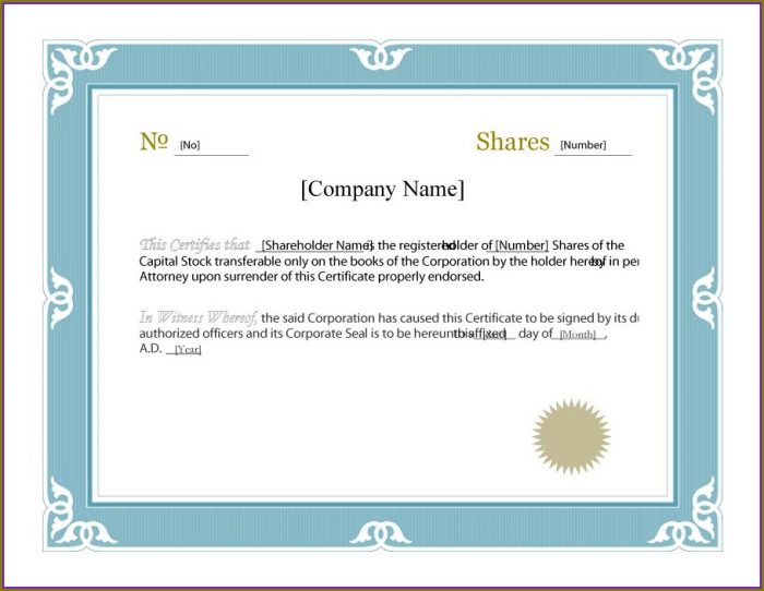 Private Company Share Certificate Template South Africa Private Company Share Certificate Template South Africa