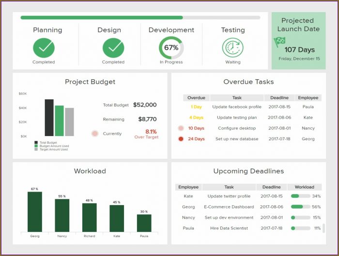 Project Management Dashboard Templates Project Management Dashboard Templates
