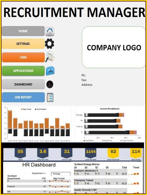 Recruitment Dashboard Excel Template Recruitment Dashboard Excel Template