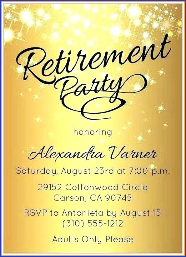 Retirement Invitation Template Word Retirement Invitation Template Word