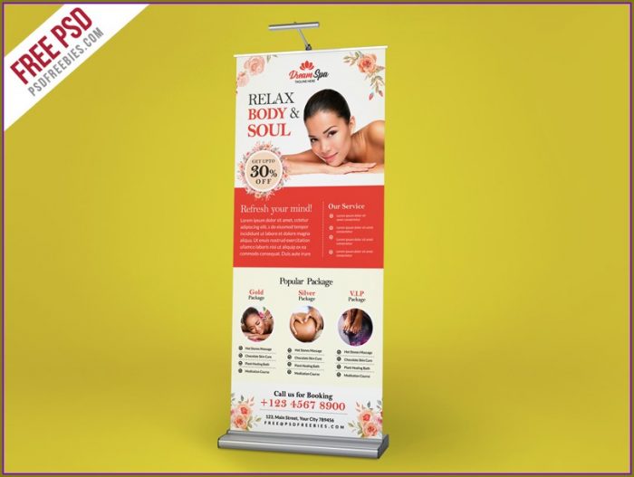 Roller Banner Template Psd Free Roller Banner Template Psd Free