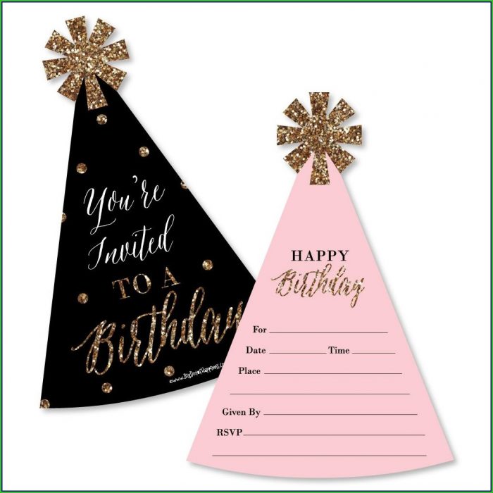 Rose Gold Birthday Invitation Template Rose Gold Birthday Invitation Template