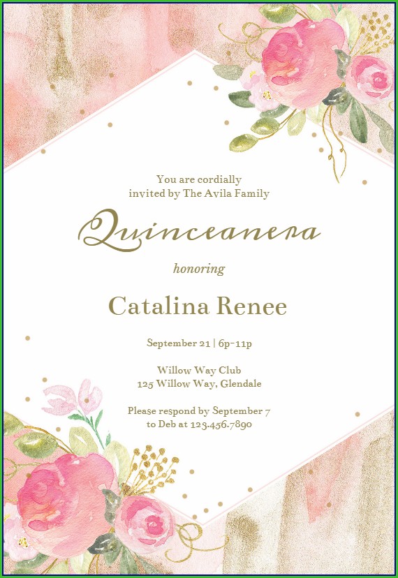 Rose Gold Birthday Invitation Template Free Rose Gold Birthday Invitation Template Free